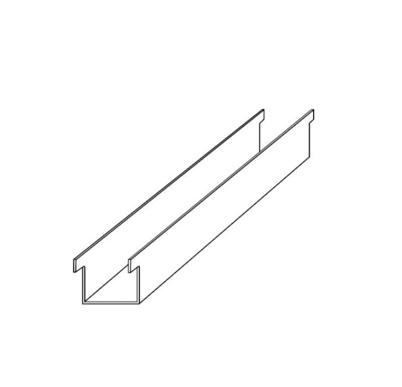 Cable tray for Eiermann 2 table frame 135 cm / COLOURLESS / STAINLESS STEEL Richard Lampert SINGLE PIECES